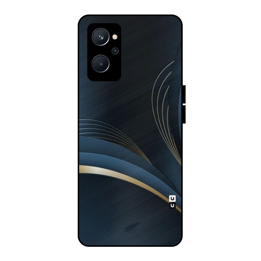 Gold Blue Beauty Metal Back Case for Realme 9i 5G