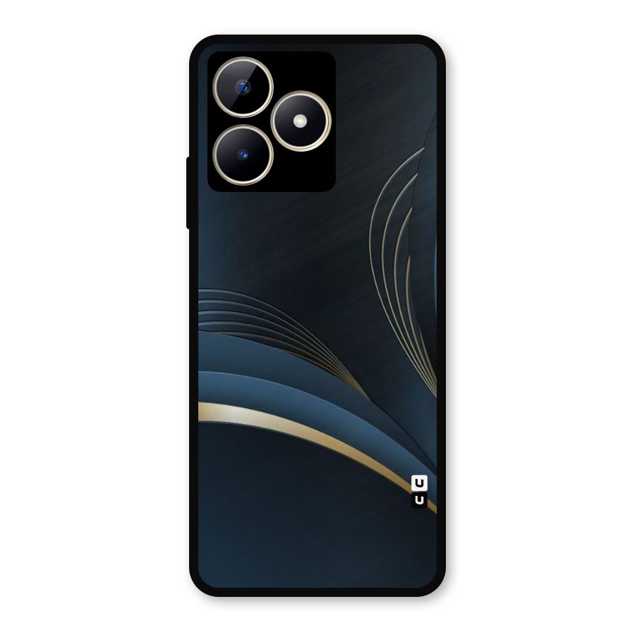 Gold Blue Beauty Metal Back Case for Realme C53