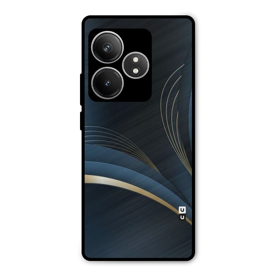 Gold Blue Beauty Metal Back Case for Realme GT 6T