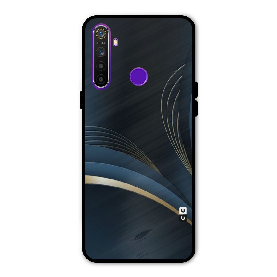 Gold Blue Beauty Metal Back Case for Realme Narzo 10