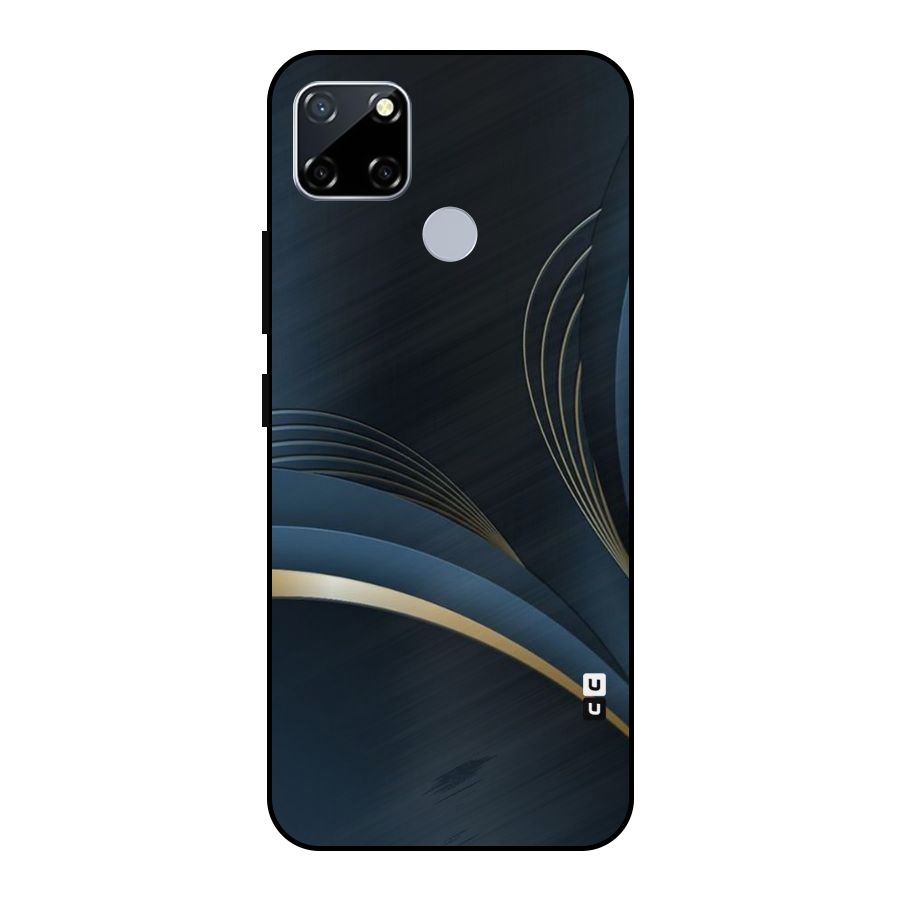 Gold Blue Beauty Metal Back Case for Realme Narzo 20