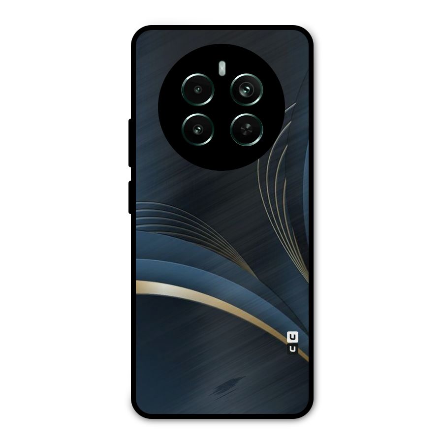 Gold Blue Beauty Metal Back Case for Realme Narzo 70 Pro