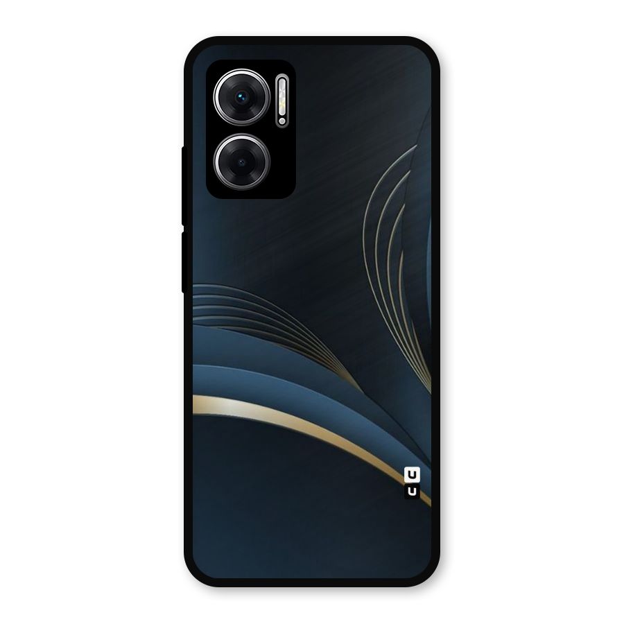 Gold Blue Beauty Metal Back Case for Redmi 11 Prime 5G