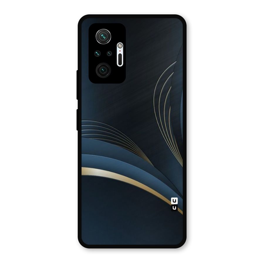 Gold Blue Beauty Metal Back Case for Redmi Note 10 Pro