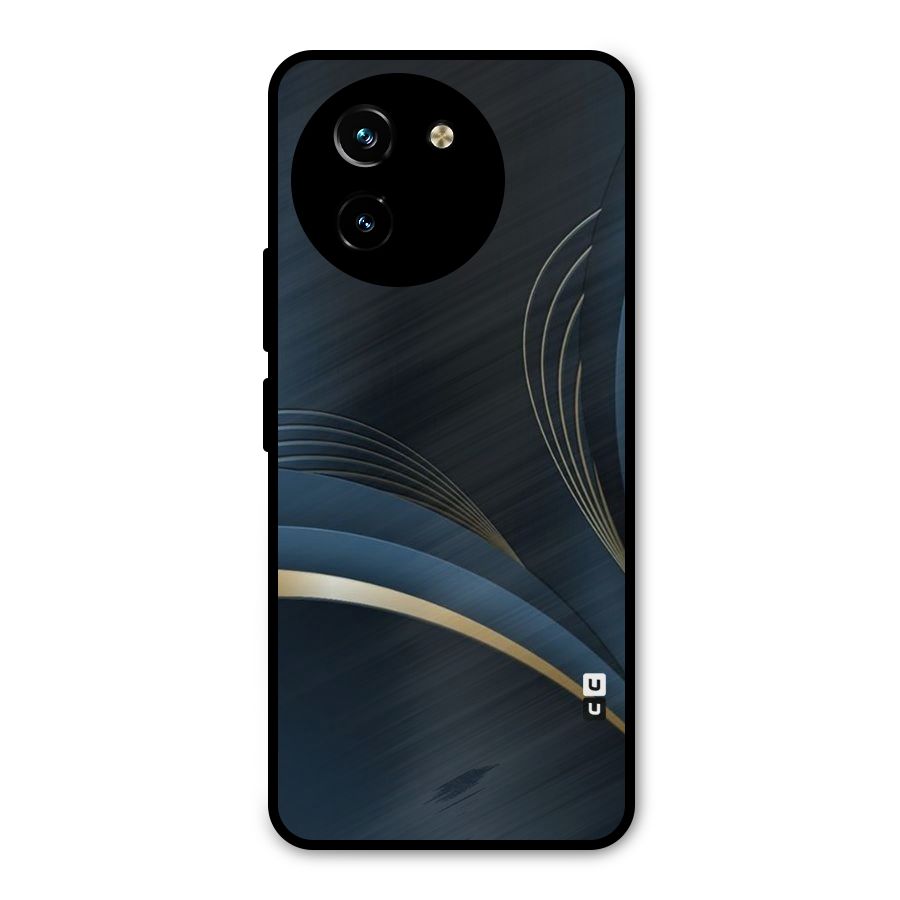 Gold Blue Beauty Metal Back Case for Vivo T3x