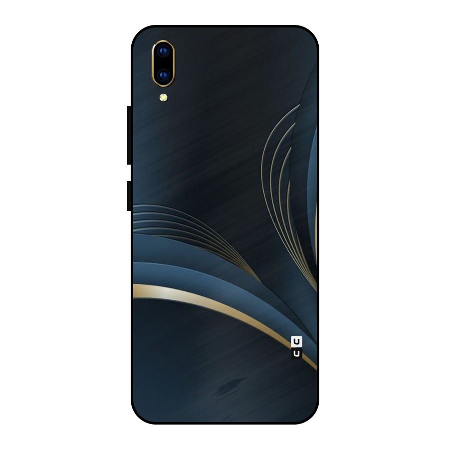 Gold Blue Beauty Metal Back Case for Vivo V11 Pro