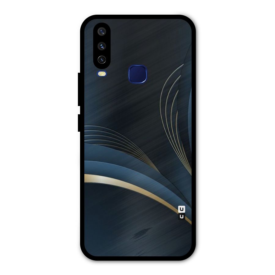 Gold Blue Beauty Metal Back Case for Vivo V17