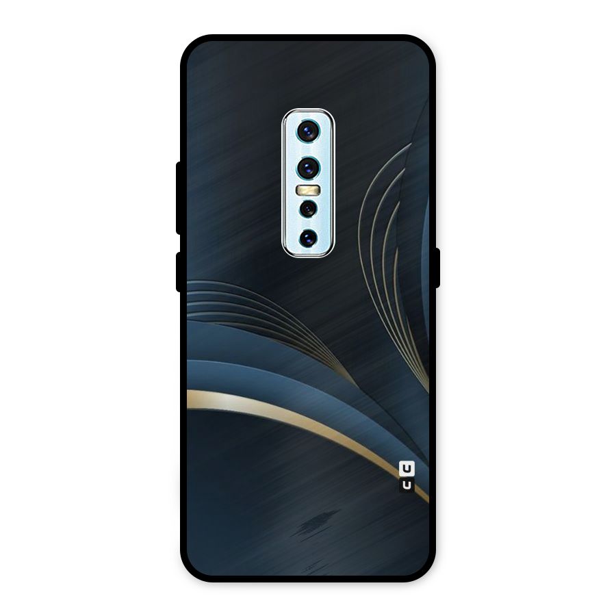 Gold Blue Beauty Metal Back Case for Vivo V17 Pro