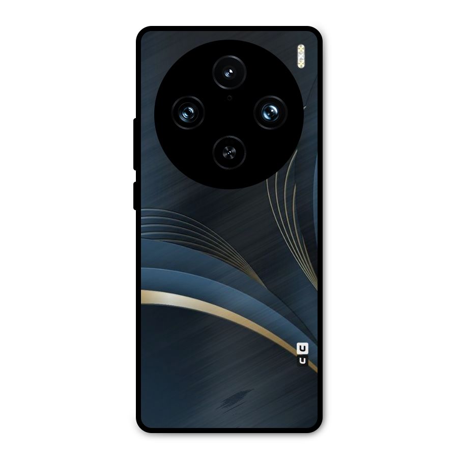 Gold Blue Beauty Metal Back Case for Vivo X100 Pro