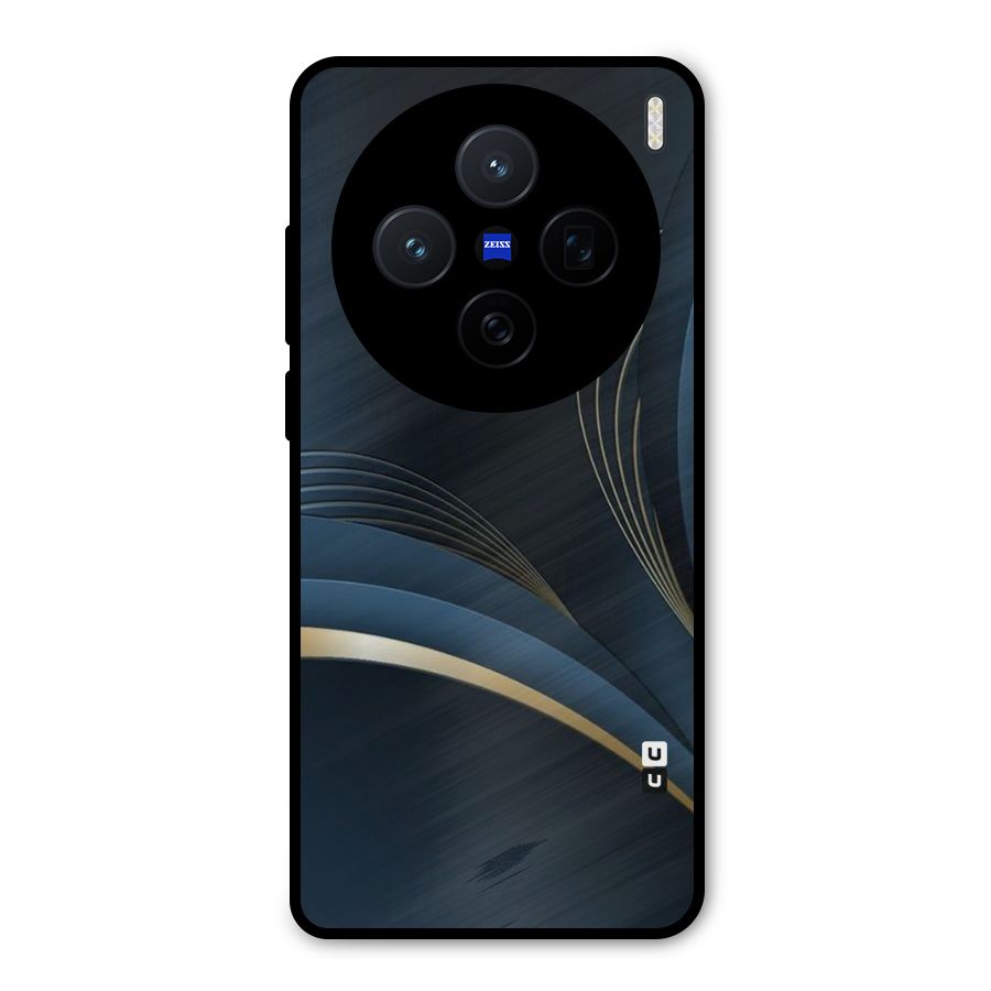 Gold Blue Beauty Metal Back Case for Vivo X200