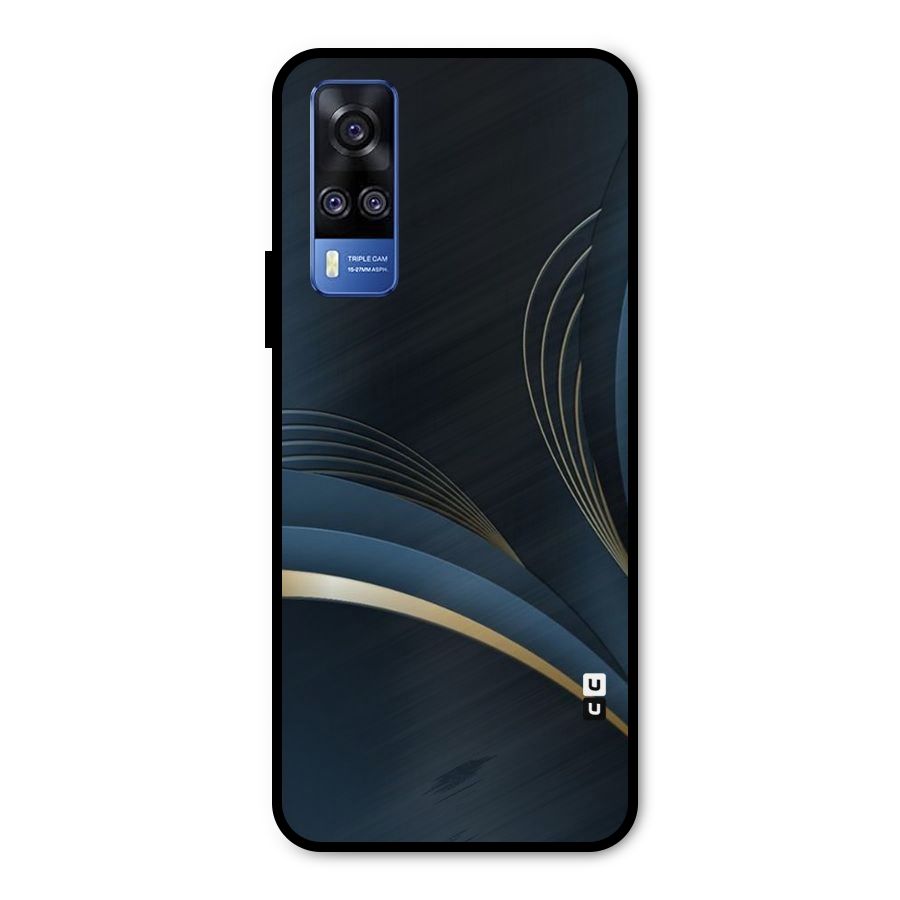 Gold Blue Beauty Metal Back Case for Vivo Y31