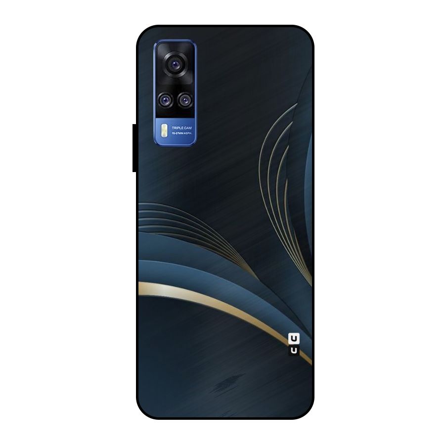 Gold Blue Beauty Metal Back Case for Vivo Y51