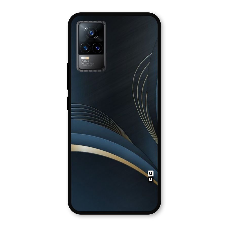 Gold Blue Beauty Metal Back Case for Vivo Y73