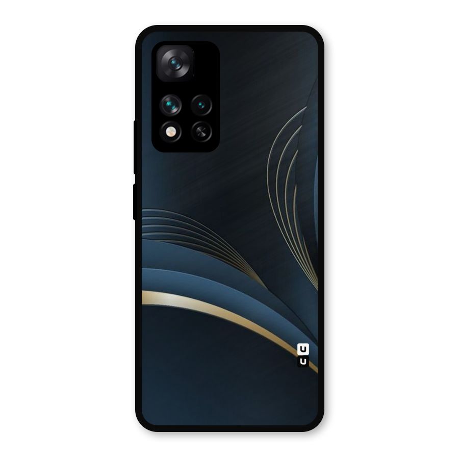 Gold Blue Beauty Metal Back Case for Xiaomi 11i Hypercharge 5G