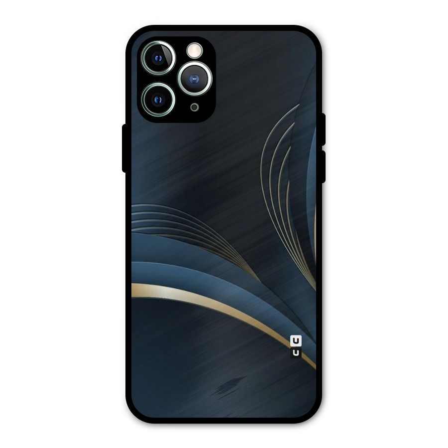 Gold Blue Beauty Metal Back Case for iPhone 11 Pro Max