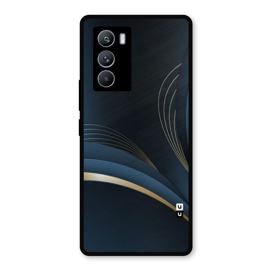 Gold Blue Beauty Metal Back Case for iQOO 9 SE