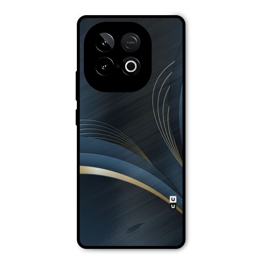 Gold Blue Beauty Metal Back Case for iQOO Neo 10