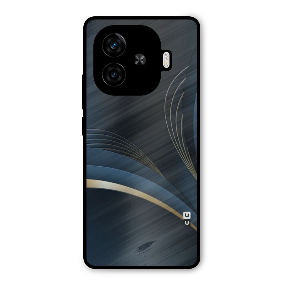 Gold Blue Beauty Metal Back Case for iQOO Neo 10R