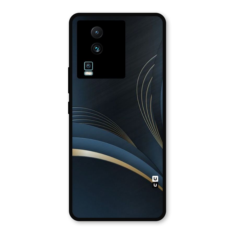 Gold Blue Beauty Metal Back Case for iQOO Neo 7 Pro