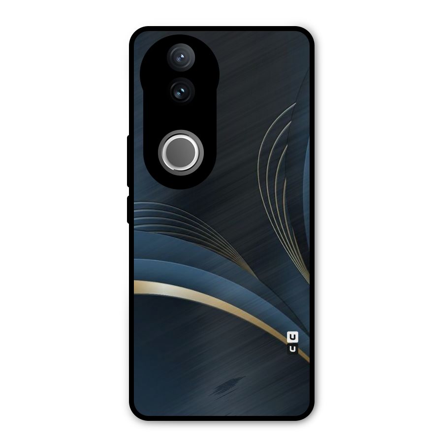 Gold Blue Beauty Metal Back Case for iQOO Z10R