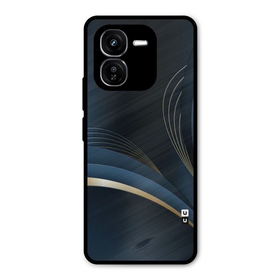 Gold Blue Beauty Metal Back Case for iQOO Z9x