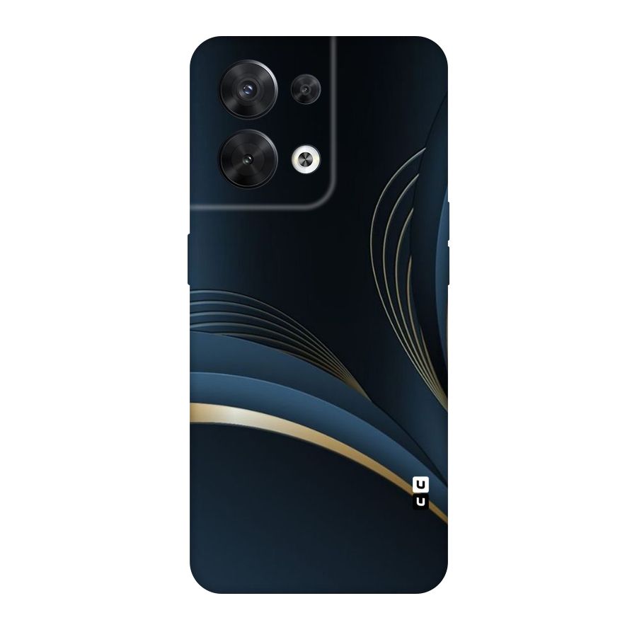 Gold Blue Beauty Original Polycarbonate Back Case for Oppo Reno8 5G