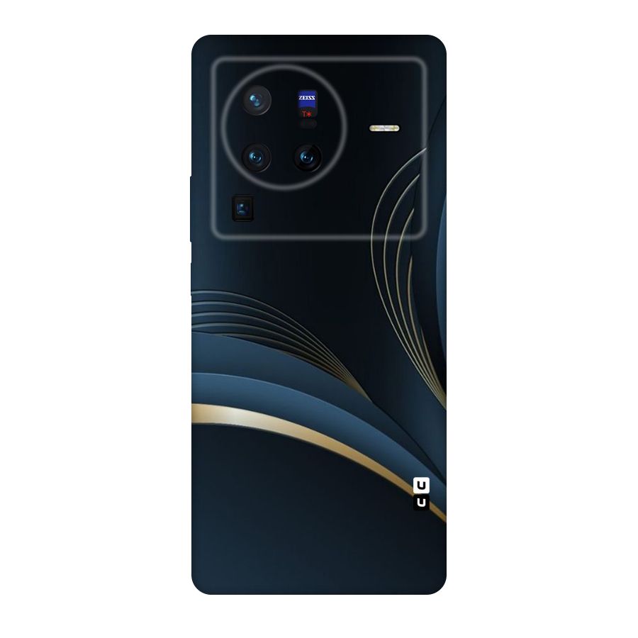 Gold Blue Beauty Original Polycarbonate Back Case for Vivo X80