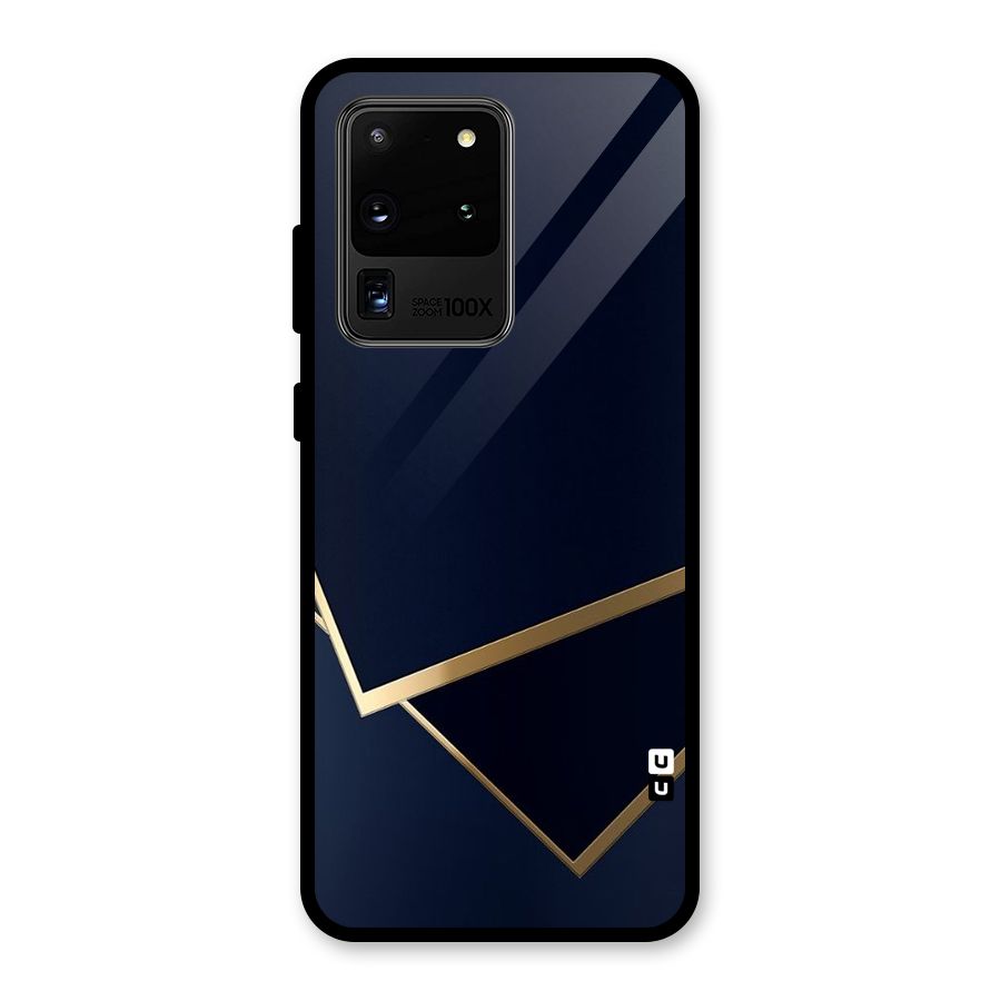 Gold Corners Glass Back Case for Galaxy S20 Ultra
