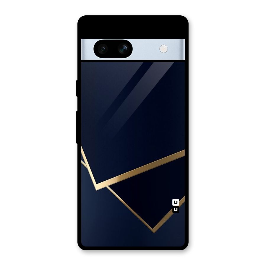 Gold Corners Glass Back Case for Google Pixel 7a