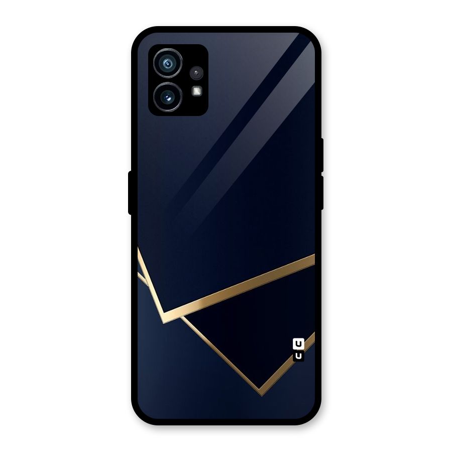 Gold Corners Glass Back Case for Nothing Phone 1