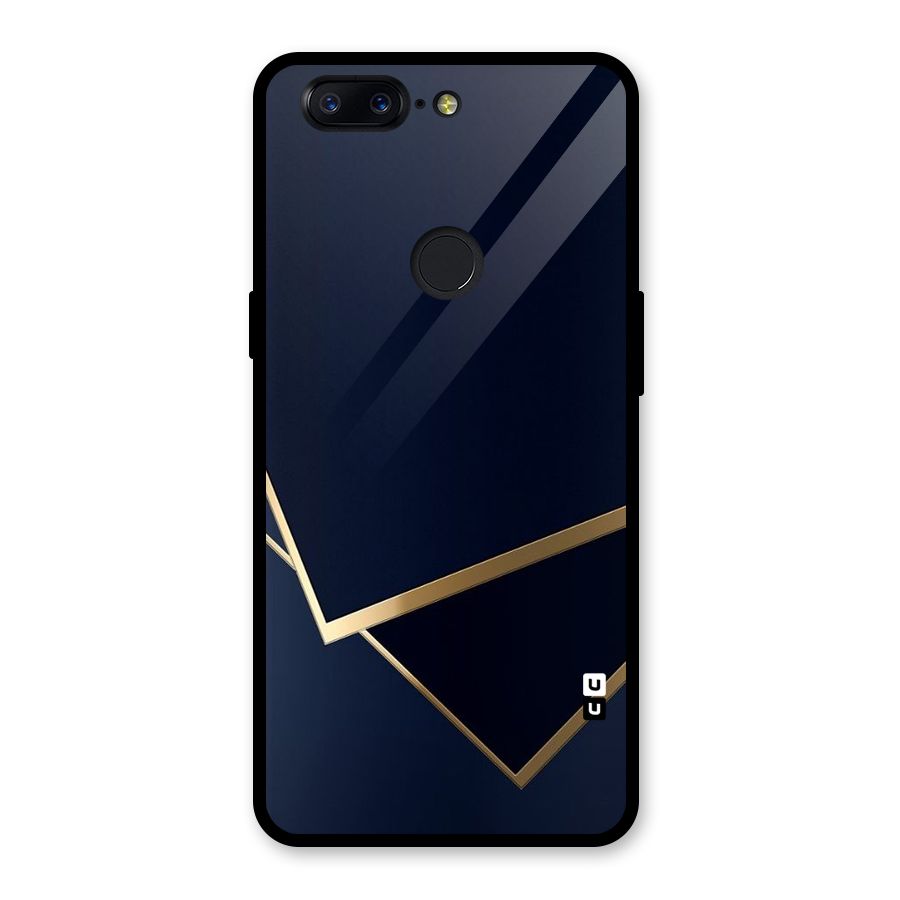 Gold Corners Glass Back Case for OnePlus 5T