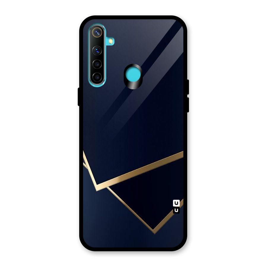 Gold Corners Glass Back Case for Realme 5