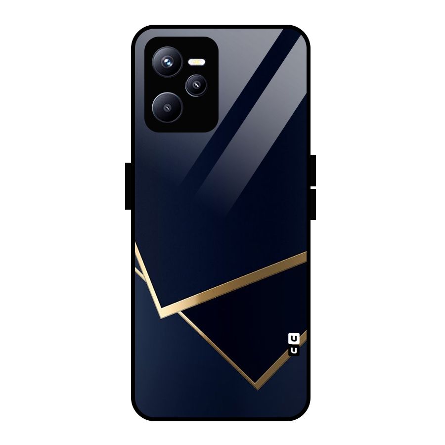 Gold Corners Glass Back Case for Realme C35