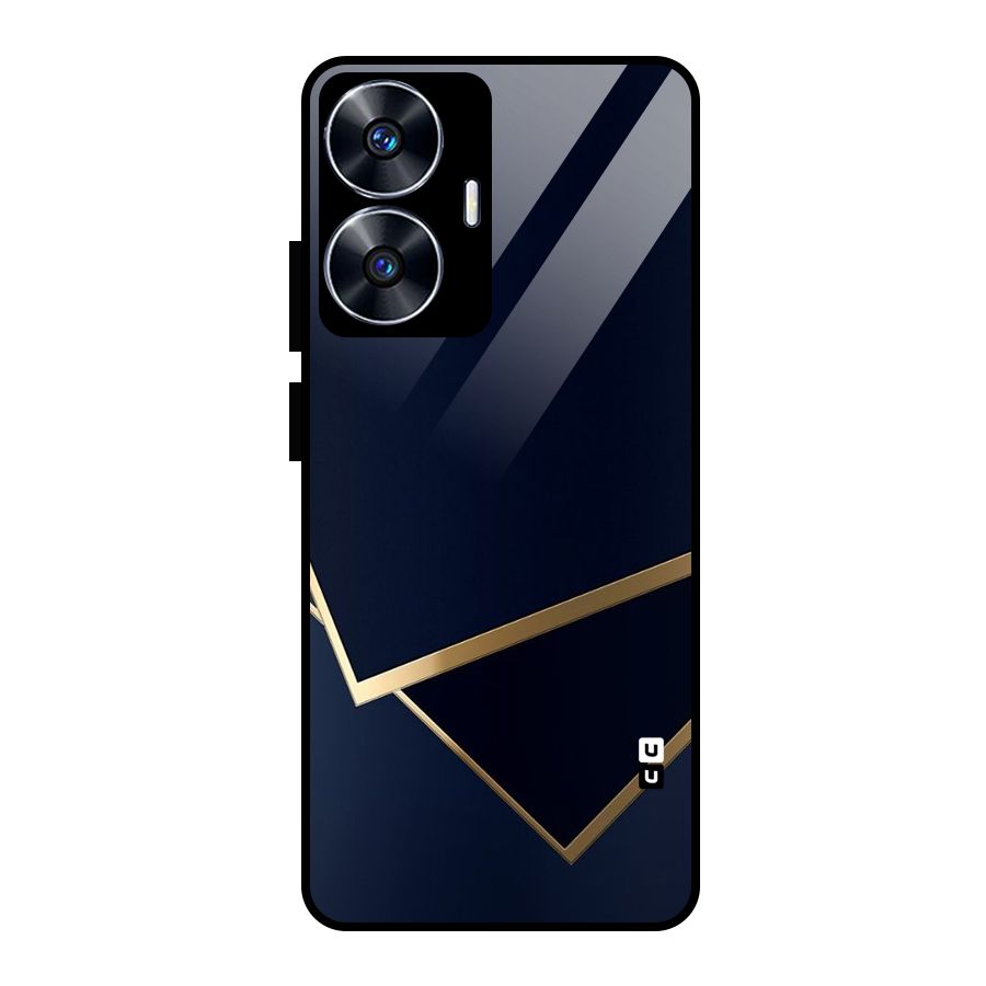 Gold Corners Glass Back Case for Realme Narzo N55