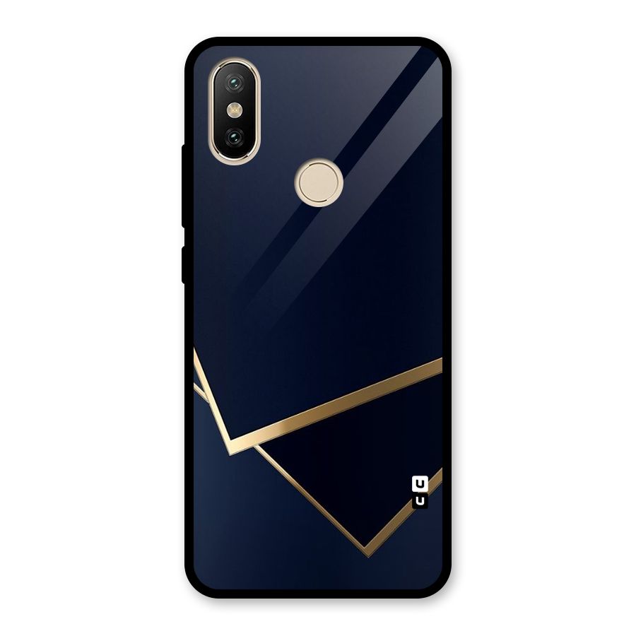 Gold Corners Glass Back Case for Redmi A2