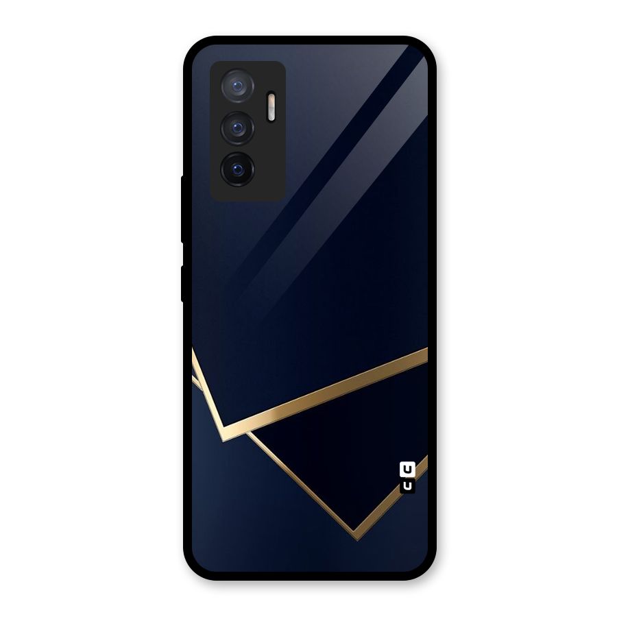 Gold Corners Glass Back Case for Vivo V23e