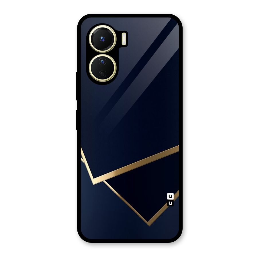 Gold Corners Glass Back Case for Vivo Y16