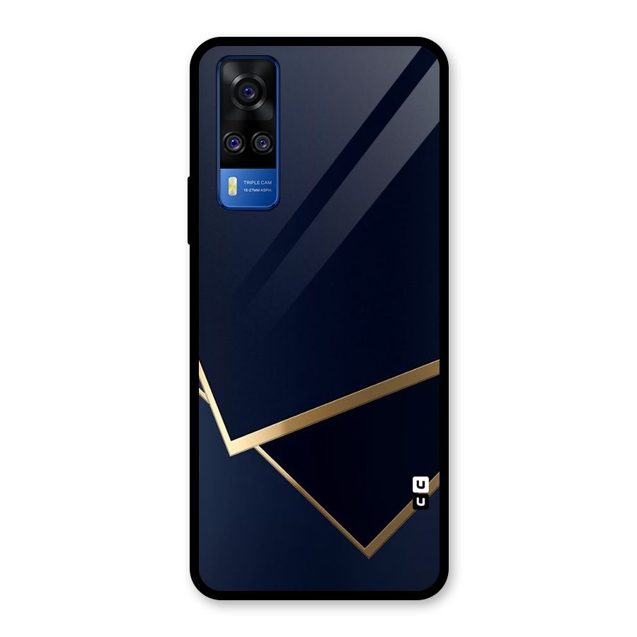 Gold Corners Glass Back Case for Vivo Y31