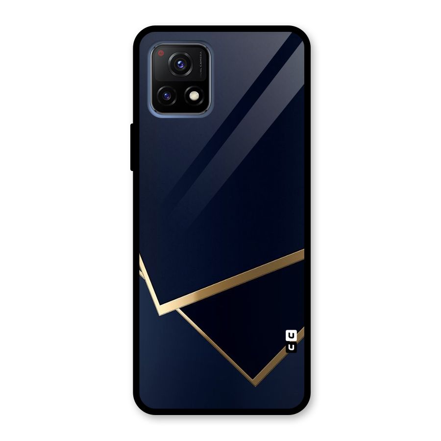 Gold Corners Glass Back Case for Vivo Y72 5G