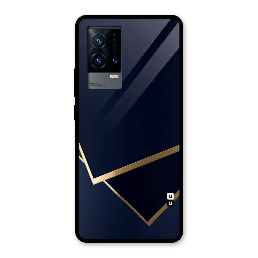 Gold Corners Glass Back Case for iQOO 9 5G
