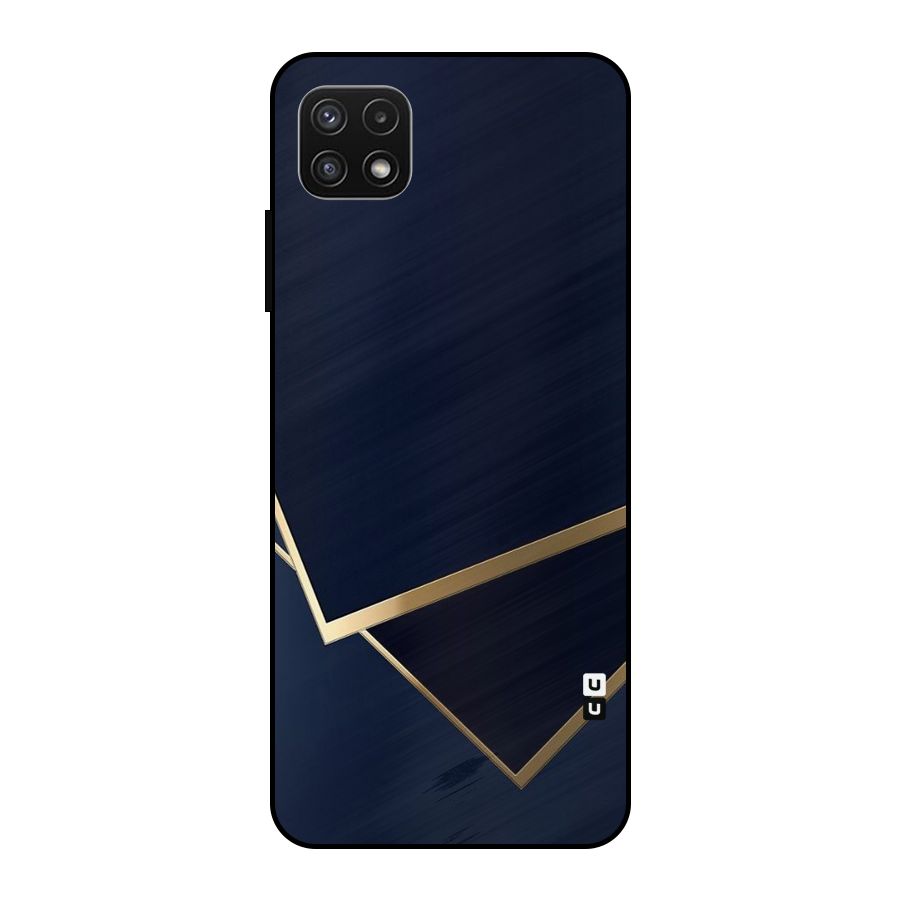 Gold Corners Metal Back Case for Galaxy A22 5G