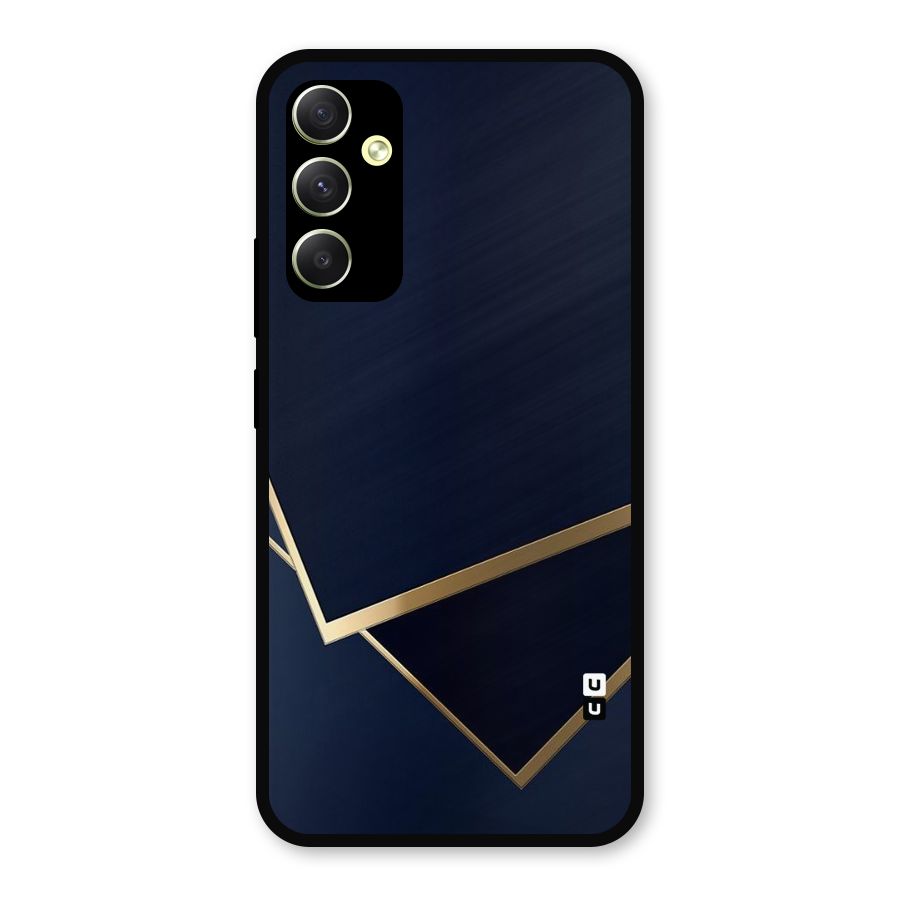 Gold Corners Metal Back Case for Galaxy A34