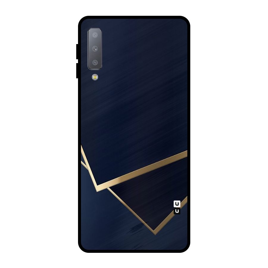 Gold Corners Metal Back Case for Galaxy A7 (2018)