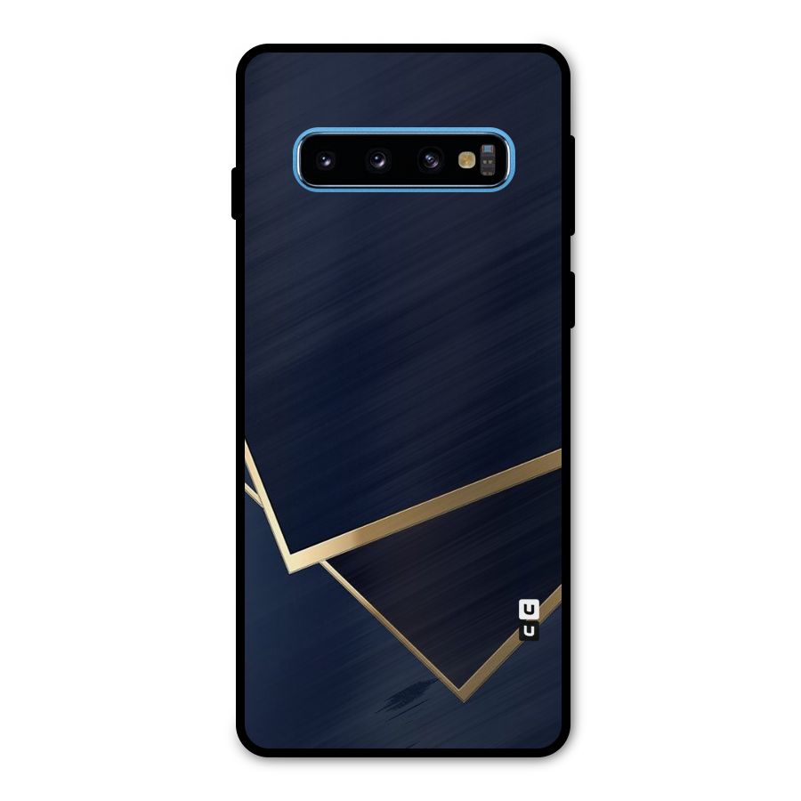 Gold Corners Metal Back Case for Galaxy S10