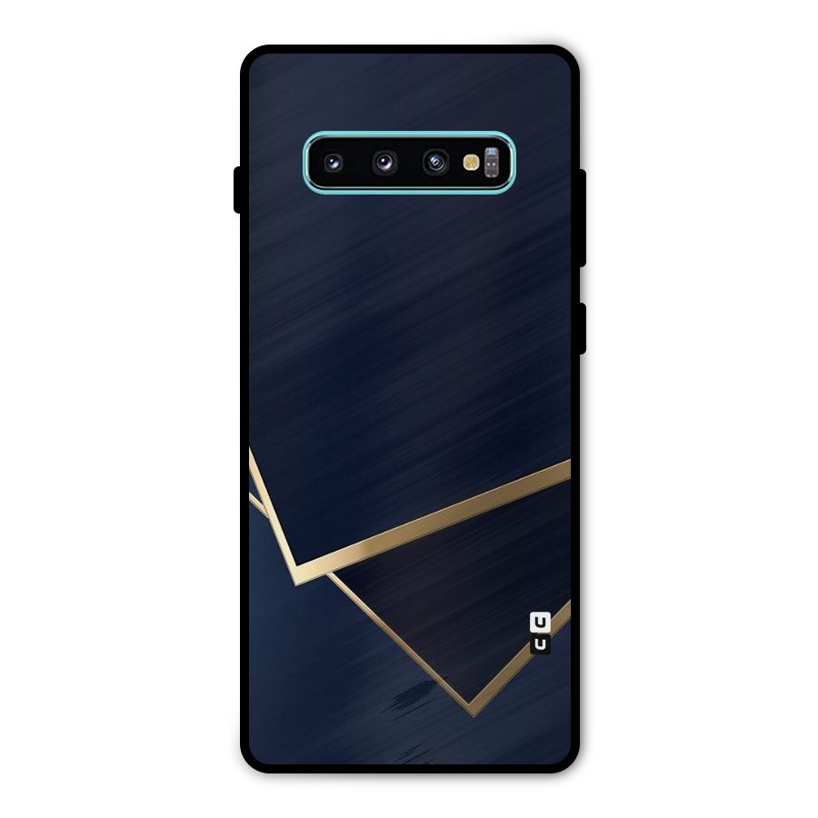 Gold Corners Metal Back Case for Galaxy S10 Plus