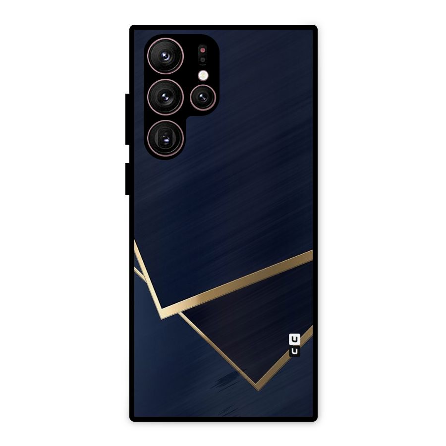 Gold Corners Metal Back Case for Galaxy S22 Ultra 5G