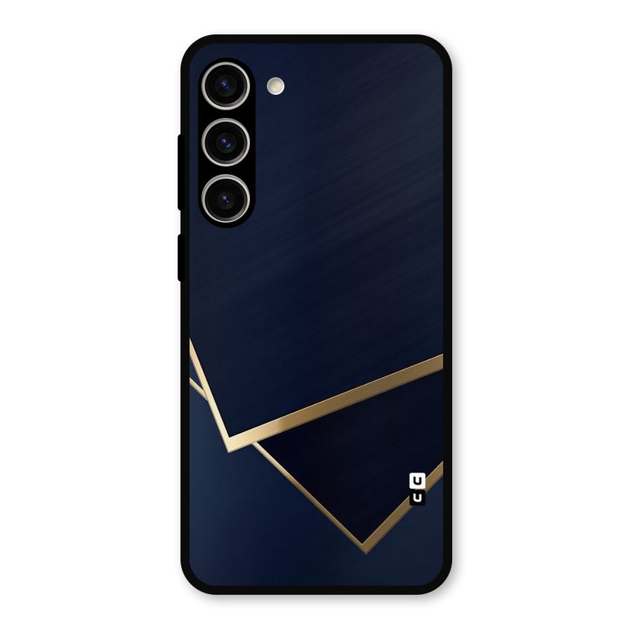 Gold Corners Metal Back Case for Galaxy S23 Plus