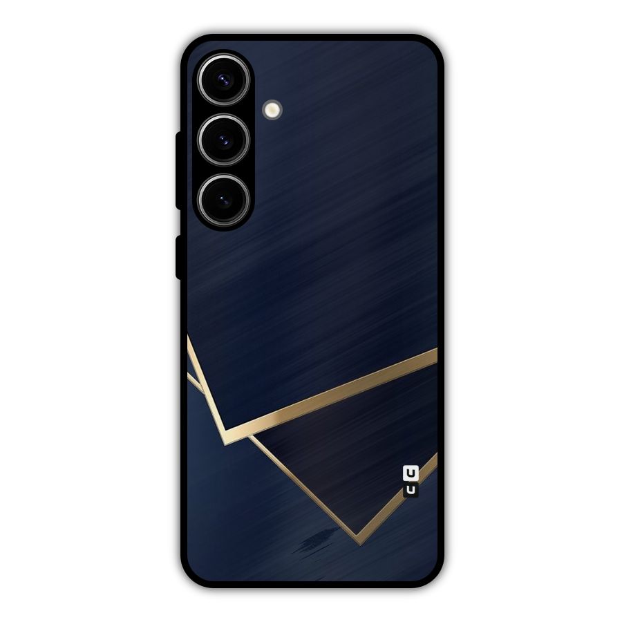 Gold Corners Metal Back Case for Galaxy S24 Plus