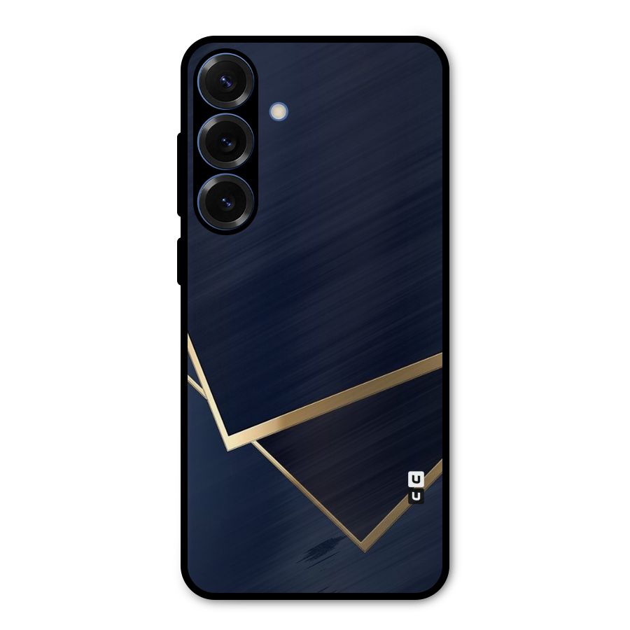 Gold Corners Metal Back Case for Galaxy S25 Plus