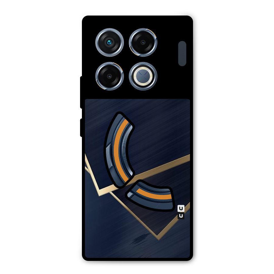 Gold Corners Metal Back Case for Infinix GT 20 Pro